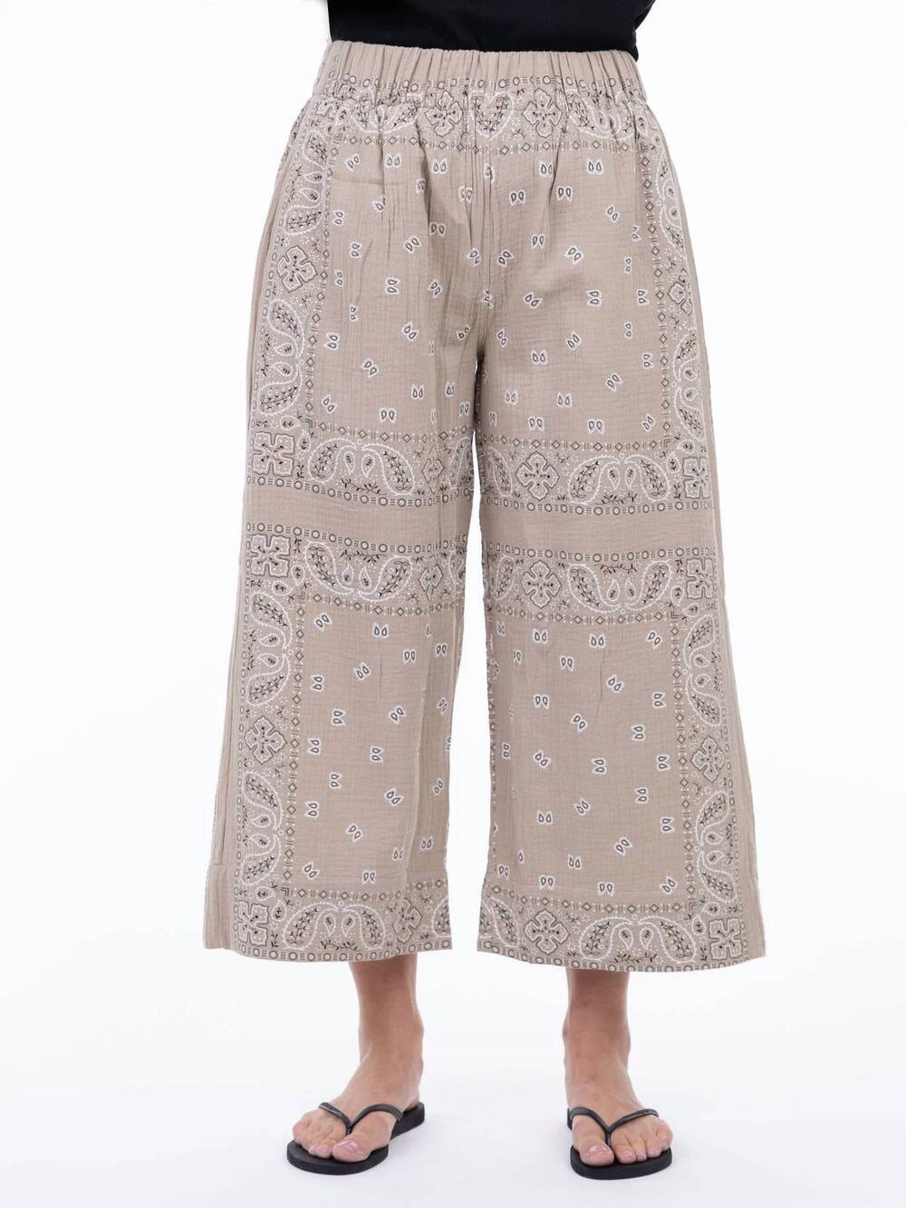 NEW SHANNON PASSERO bandana crop pants in sand